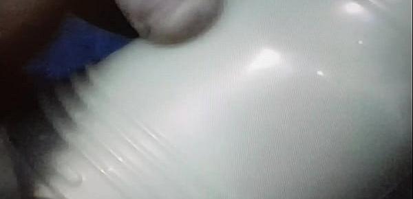  My solo with toy while best friends sister watching me cum